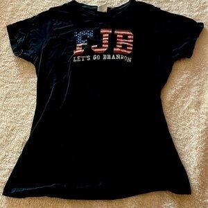 FJB Let’s Go Brandon Funny Patriotic Tee Shirt Women’s Small USED Good Shape